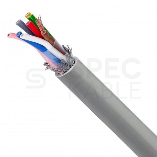 Kabel sterowniczy TECHNOTRONIK LIYCY 8x0,25mm2 szary 300/300V ekranowany olejoodporny linka Technokabel