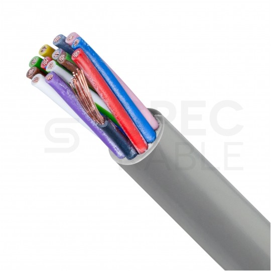 Kabel sterowniczy TECHNOTRONIK LIYY 14x0,5mm2 szary 300/300V olejoodporny linka Technokabel