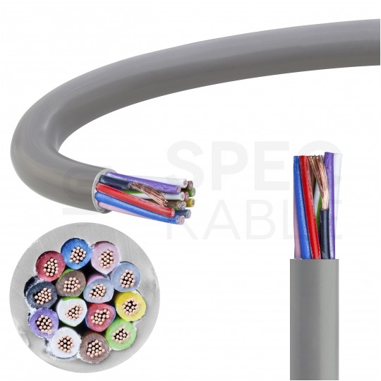 Kabel sterowniczy TECHNOTRONIK LIYY 14x0,5mm2 szary 300/300V olejoodporny linka Technokabel
