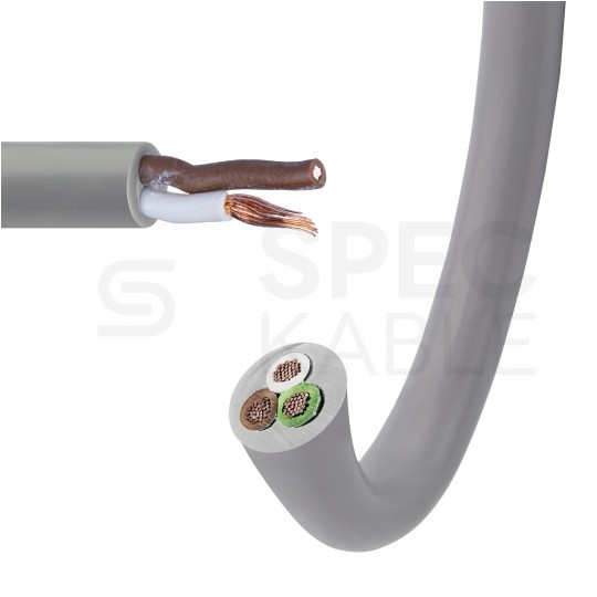Kabel sterowniczy TECHNOTRONIK LIYY 2x0,34mm2 szary 300/300V olejoodporny linka Technokabel