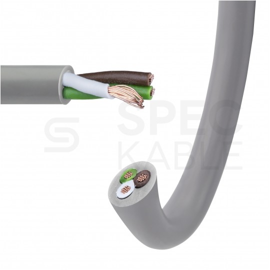 Kabel sterowniczy TECHNOTRONIK LIYY 3x0,25mm2 szary 300/300V olejoodporny linka Technokabel