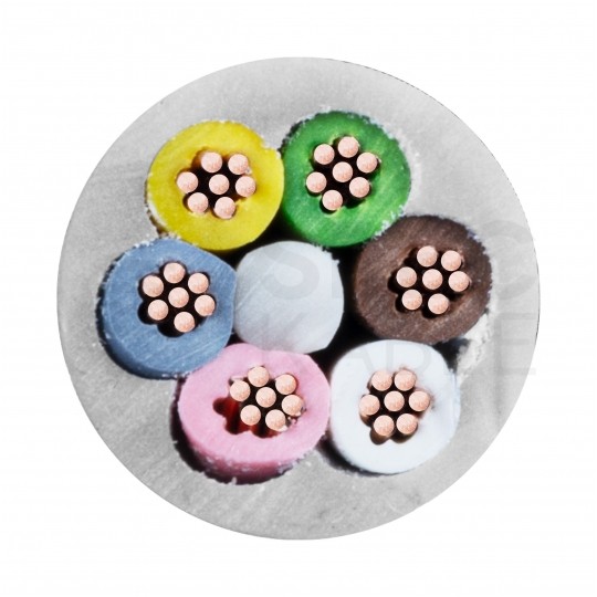 Kabel sterowniczy TECHNOTRONIK LIYY 6x0,34mm2 szary 300/300V olejoodporny linka Technokabel