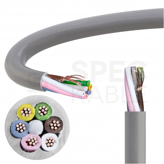 Kabel sterowniczy TECHNOTRONIK LIYY 6x0,34mm2 szary 300/300V olejoodporny linka Technokabel