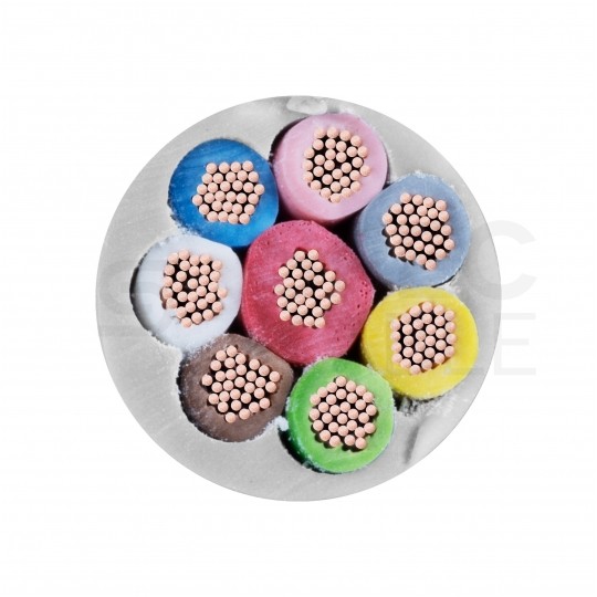 Kabel sterowniczy TECHNOTRONIK LIYY 8x0,14mm2 szary 300/300V olejoodporny linka Technokabel