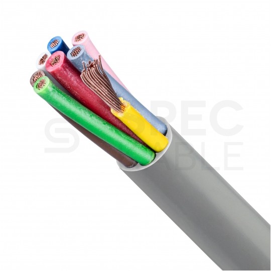 Kabel sterowniczy TECHNOTRONIK LIYY 8x0,25mm2 szary 300/300V olejoodporny linka Technokabel