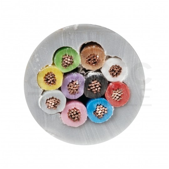 Kabel sterowniczy TRONIC LIYY 10x0,5mm2 szary 500V olejoodporny linka Helukabel