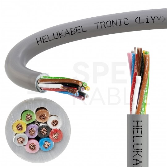 Kabel sterowniczy TRONIC LIYY 10x0,5mm2 szary 500V olejoodporny linka Helukabel