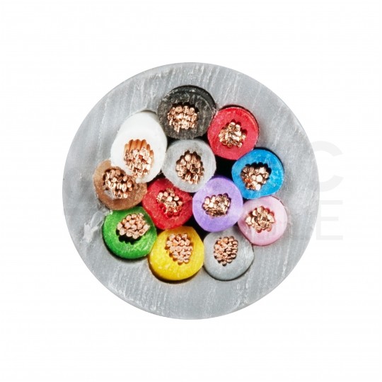 Kabel sterowniczy TRONIC LIYY 12x0,5mm2 szary 500V olejoodporny linka Helukabel