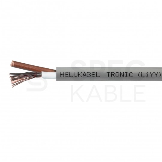 Kabel sterowniczy TRONIC LIYY 2x0,5mm2 szary 500V olejoodporny linka Helukabel