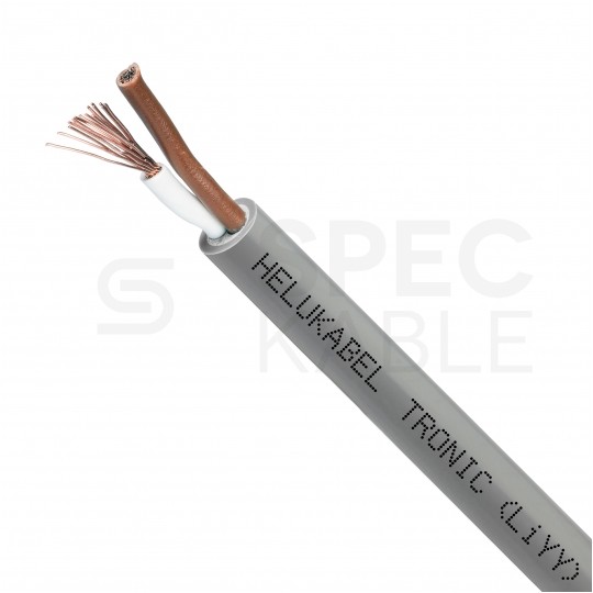 Kabel sterowniczy TRONIC LIYY 2x0,5mm2 szary 500V olejoodporny linka Helukabel