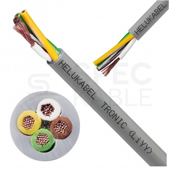 Kabel sterowniczy TRONIC LIYY 4x0,34mm2 szary 300/500V olejoodporny linka Helukabel