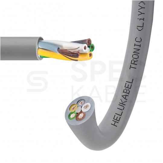Kabel sterowniczy TRONIC LIYY 5x0,34mm2 szary 500V olejoodporny linka Helukabel