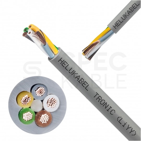 Kabel sterowniczy TRONIC LIYY 5x0,75mm2 szary 500V olejoodporny linka Helukabel