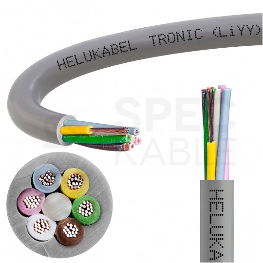 Kabel sterowniczy TRONIC LIYY 6x0,5mm2 szary 500V olejoodporny linka Helukabel