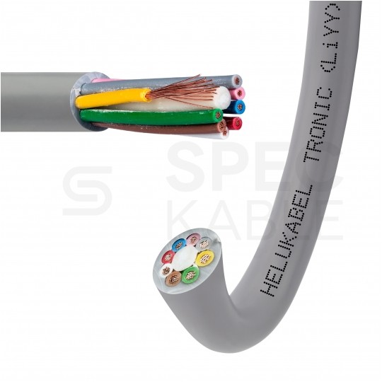 Kabel sterowniczy TRONIC LIYY 8x0,5mm2 szary 500V olejoodporny linka Helukabel