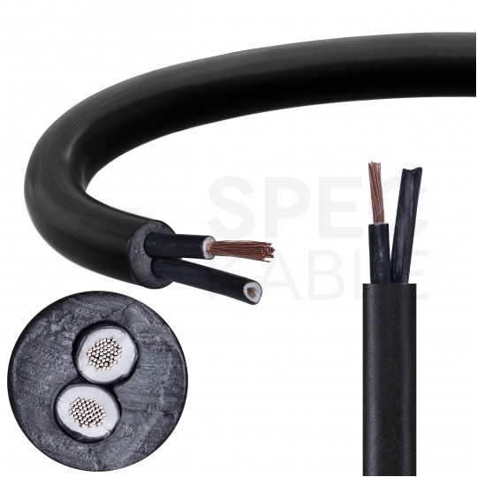 Kabel sterowniczy ziemny BiT 1000 H 2x2,5mm2 czarny 0,6/1kV zasilający numerowany bezhalogenowy Cca linka Bitner