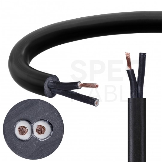 Kabel sterowniczy ziemny BiT 500 Black FR 2x0,75mm2 czarny 300/500V zasilający numerowany olejoodporny linka Bitner
