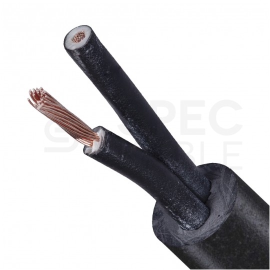 Kabel sterowniczy ziemny BiT 500 Black FR 2x0,75mm2 czarny 300/500V zasilający numerowany olejoodporny linka Bitner