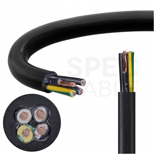 Kabel sterowniczy ziemny BiT 500 Black FR 4x2,5mm2 czarny 300/500V zasilający numerowany olejoodporny linka Bitner
