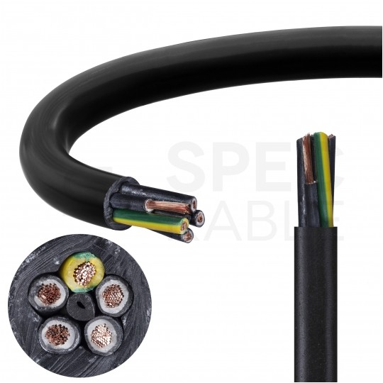 Kabel sterowniczy ziemny BiT 500 Black FR 5x0,75mm2 czarny 300/500V zasilający numerowany olejoodporny linka Bitner