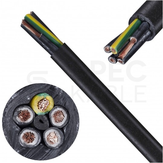 Kabel sterowniczy ziemny BiT 500 Black FR 5x1,5mm2 czarny 300/500V zasilający numerowany olejoodporny linka Bitner