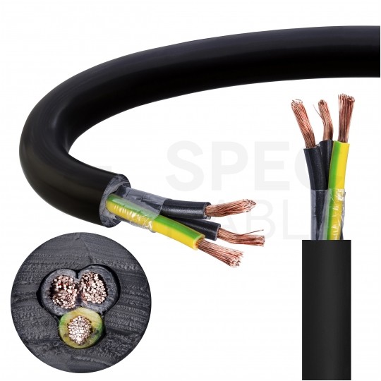 Kabel sterowniczy ziemny DPCFlex 500 FR BK 3x1,5mm2 czarny 300/500V zasilający numerowany olejoodporny linka Drutplast