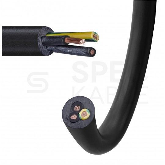 Kabel sterowniczy ziemny POWER 1000-YFR 3x1,5mm2 czarny 0,6/1kV zasilający numerowany olejoodporny linka Helukabel