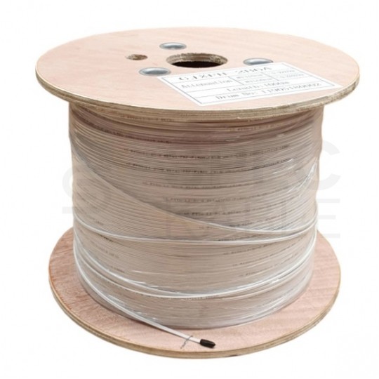 Kabel światłowodowy 2 włókna 2J SM 9/125 B2ca FTTH płaski wewnętrzny biały LSZH tc'eq