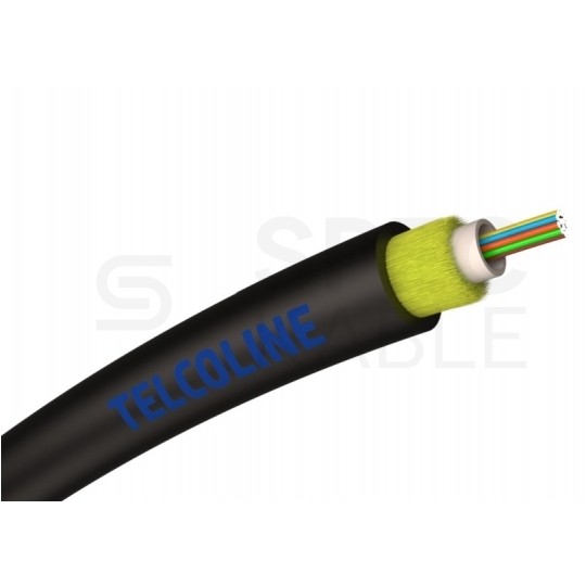 Kabel światłowodowy 4 włókna 4J SM 9/125 G.657A2 microADSS do sieci napowietrznych czarny TPU Heavy Duty TELCOLINE