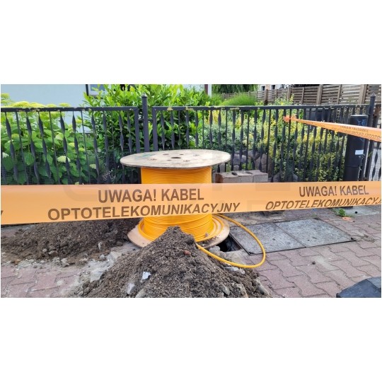 Kabel światłowodowy DAC 2 włókna SM 9/125 G.657.A1 zewnętrzny ziemny pomarańczowy FIXNET