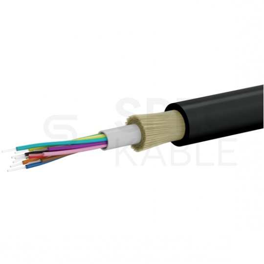 Kabel światłowodowy U­DQ(ZN)BH 12 włókien SM G.652.D 9/125 uniwersalny bezhalogenowy czarny Alantec