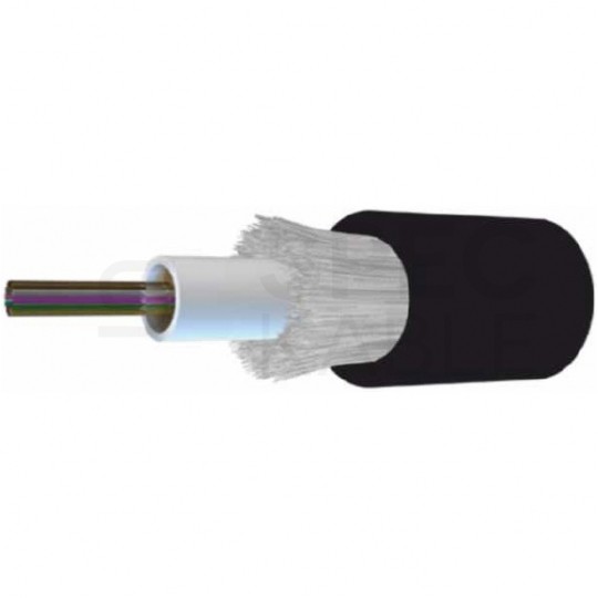 Kabel światłowodowy U­DQ(ZN)BH 24 włókna SM 9/125 G.657.A1 uniwersalny Eca bezhalogenowy LSOH czarny TKF