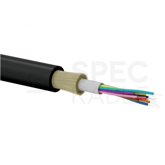 Kabel światłowodowy U­DQ(ZN)BH 4 włókna SM 9/125 G.652.D uniwersalny bezhalogenowy czarny Alantec