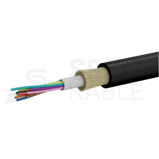 Kabel światłowodowy U­DQ(ZN)BH 4 włókna SM 9/125 G.652.D uniwersalny Eca bezhalogenowy LSOH czarny Alantec
