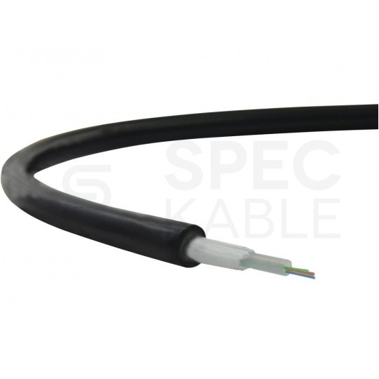 Kabel światłowodowy U­DQ(ZN)BH 4 włókna SM 9/125 G.652.D uniwersalny Eca bezhalogenowy LSOH czarny Alantec