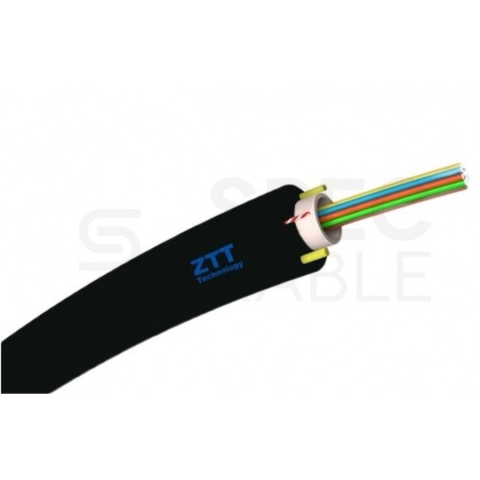 Kabel światłowodowy U­DQ(ZN)BH 4 włókna SM G.652.D 9/125 uniwersalny czarny ZTT