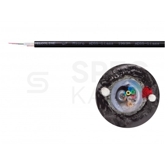 Kabel światłowodowy U­DQ(ZN)BH 8 włókien SM 9/125 G.652.D uniwersalny czarny ZTT