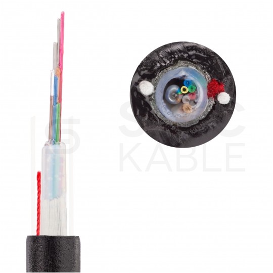 Kabel światłowodowy U­DQ(ZN)BH 8 włókien SM 9/125 G.652.D uniwersalny czarny ZTT