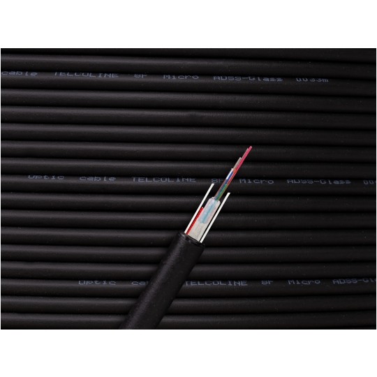 Kabel światłowodowy U­DQ(ZN)BH 8 włókien SM 9/125 G.652.D uniwersalny czarny ZTT