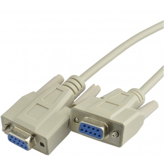 Kabel szeregowy RS-232 (D-Sub 9-pin) bez przeplotu (gniazdo / gniazdo) 2m