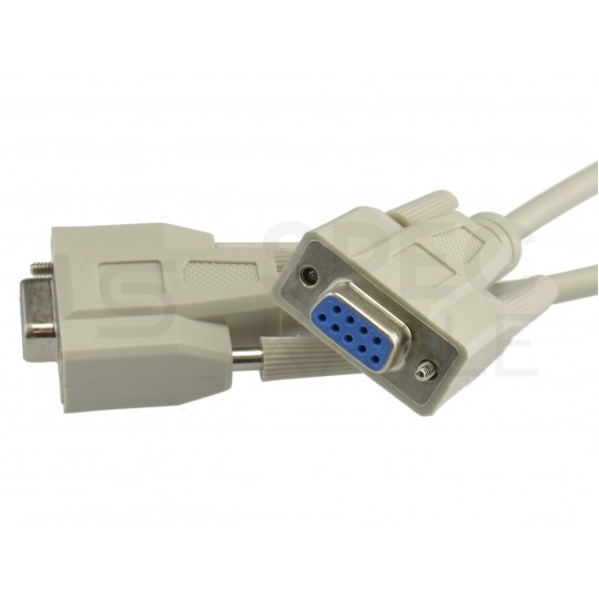 Kabel szeregowy RS-232 (D-Sub 9-pin) bez przeplotu (gniazdo / gniazdo) 3m