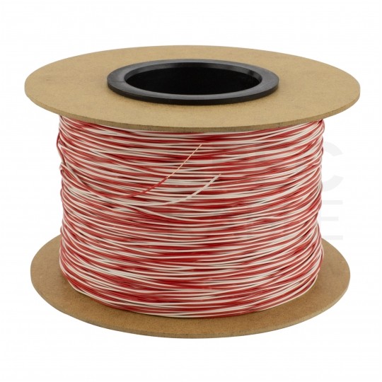 Kabel telekomunikacyjny krosówka TDY 2x0,5mm biało-czerwony 150V montażowy drut Mercor