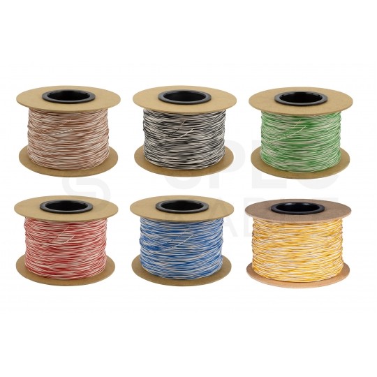 Kabel telekomunikacyjny krosówka TDY 2x0,5mm biało-czerwony 150V montażowy drut Mercor