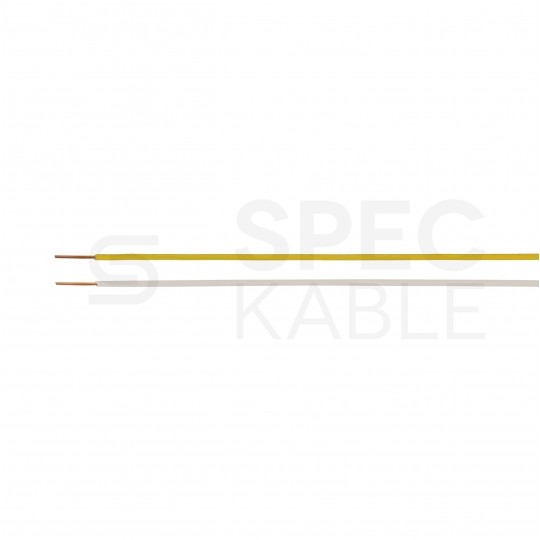 Kabel telekomunikacyjny krosówka TDY 2x0,5mm biało-żółty 150V montażowy drut Mercor