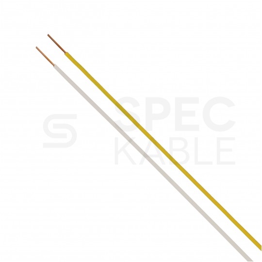 Kabel telekomunikacyjny krosówka TDY 2x0,5mm biało-żółty 150V montażowy drut Mercor