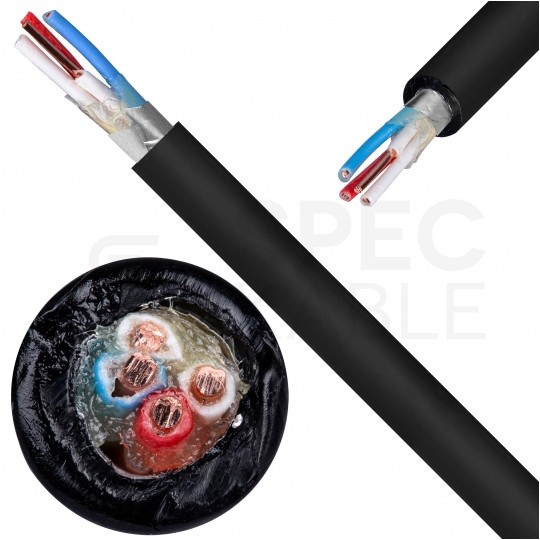 Kabel telekomunikacyjny miejscowy XzTKMXpw 2x2x0,8mm czarny parowany ziemny żelowany drut Bitner