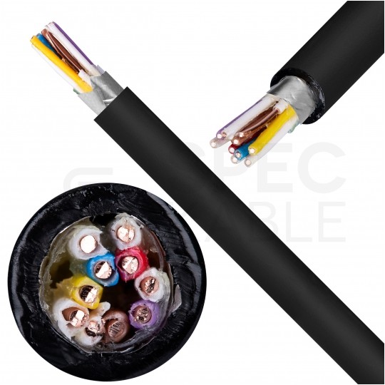 Kabel telekomunikacyjny miejscowy XzTKMXpw 5x2x0,5mm czarny parowany ziemny żelowany drut Bitner