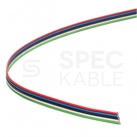 Kabel telekomunikacyjny wstążkowy TLWY 5x0,35mm2 kolorowy 150V montażowy linka Technokabel