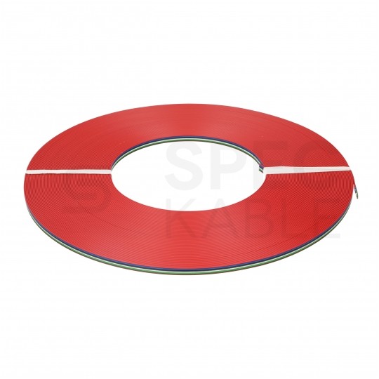 Kabel telekomunikacyjny wstążkowy TLWY 6x0,12mm2 kolorowy 150V montażowy linka Technokabel