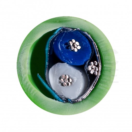 Kabel transmisyjny BC-500 1x2x0,20mm2 do magistrali szeregowej RS485 zielony 300V ekranowany bezhalogenowy B2ca linka CAE DATA